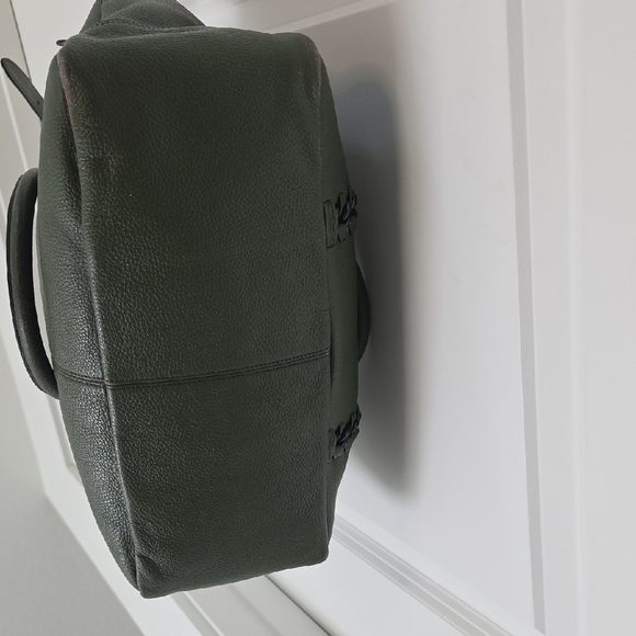 Coach Olive Green Leather Shoulder Bag with Wallet - Picture 6 of 12